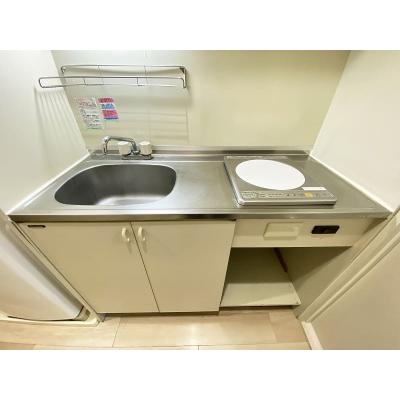 ユニオンマンスリー横浜蒔田３　402　1K・セミダブル☆パステルカラーの壁紙&優しいウッド・ホワイトの家具の物件画像