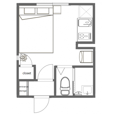 駅チカ👍ネット無料＃ドラム式洗濯機＃ゆったりダブル＃角部屋1R★Rナレッジ31の物件画像