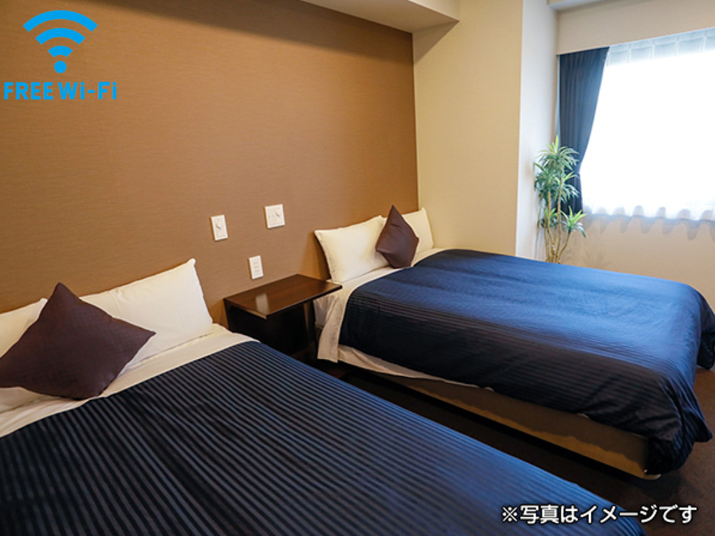 ≪ホテルタイプ≫マンスリーリブマックス福岡天神WEST■『プレミアムツイン』【ペット可・新規OPEN・Wi-Fi無料♪スランバーランドベッド・空気清浄機】の物件画像