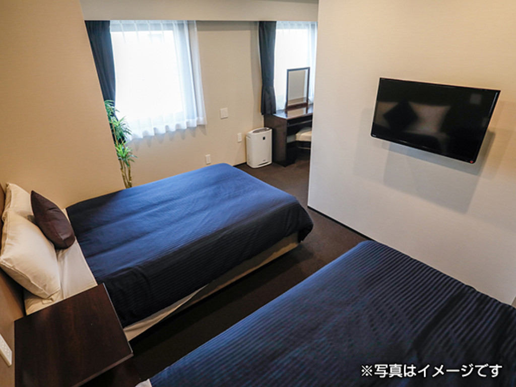 ≪ホテルタイプ≫マンスリーリブマックス福岡天神WEST■『プレミアムツイン』【ペット可・新規OPEN・Wi-Fi無料♪スランバーランドベッド・空気清浄機】の物件画像
