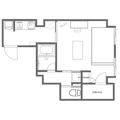 角部屋1K🔥#浴室乾燥機あり＃ネット無料＃駅徒歩4分★NOZY　NIHONBASHI201の物件画像