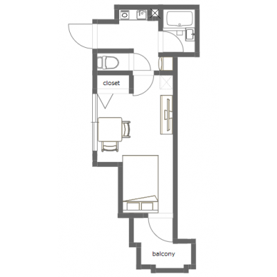 ＃日当たり良し👍＃ゆったりセミダブル＃ネット無料＃駅徒歩4分★トルコブルー405の物件画像