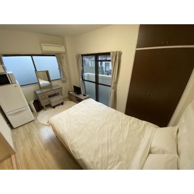 ユニオンマンスリー相武台前２　202　1K・セミダブル☆人気の角部屋＆２面採光♪モニター付きインターフォン完備♪ドレッサー付き♪の物件画像