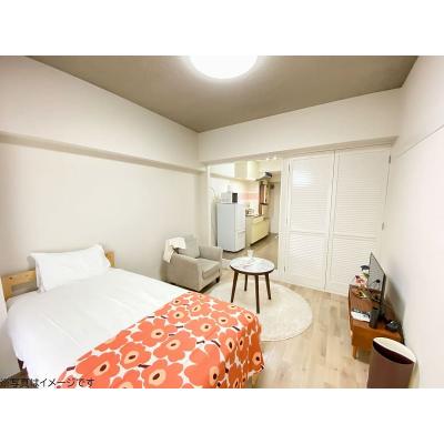 ●2026年4月18日から入居可●ユニオンマンスリー本厚木２　302　1R・シングル☆【禁煙ルーム】モニター付きインターフォン＆室内洗濯機♪快適なソファ付き♪の物件画像