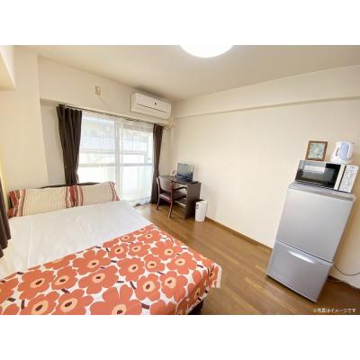 ユニオンマンスリー船橋３　407　1R・セミダブル☆２面採光で明るいお部屋♪オートロック完備♪人気のデスク＆チェア付き♪の物件画像