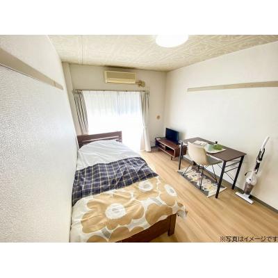 ユニオンマンスリー砂川七番クレール１　102　1R・シングル☆デスク・チェア完備♪洗濯機や冷蔵庫など生活家電のあるお部屋の物件画像