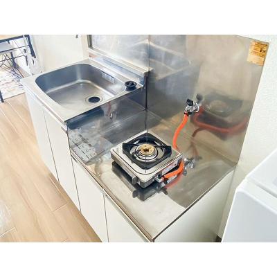 ユニオンマンスリー砂川七番クレール１　201　1R・セミダブル☆人気の角部屋♪生活家電完備＆デスク・チェアのあるお部屋の物件画像