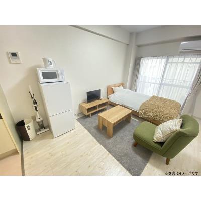 ユニオンマンスリー本厚木３　705　1R・シングル☆ソファ・テーブルのあるお部屋♪安心のモニター付きインターフォン＆室内洗濯機完備の物件画像