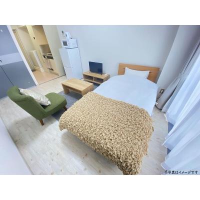 ユニオンマンスリー本厚木３　705　1R・シングル☆ソファ・テーブルのあるお部屋♪安心のモニター付きインターフォン＆室内洗濯機完備の物件画像