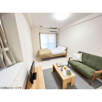 ユニオンマンスリー新松戸１　303　1R・セミダブル☆【禁煙ルーム】人気の角部屋＆ソファ・ローテーブルのあるゆったり25㎡のお部屋♪建物オートロック完備の物件画像