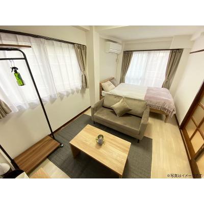 ユニオンマンスリー桜木町４　301　1K・セミダブル☆◆インターネット固定回線（Wi-Fi）無料の部屋◆【禁煙ルーム】角部屋＆2人掛けソファ＆ローテーブル付き！の物件画像