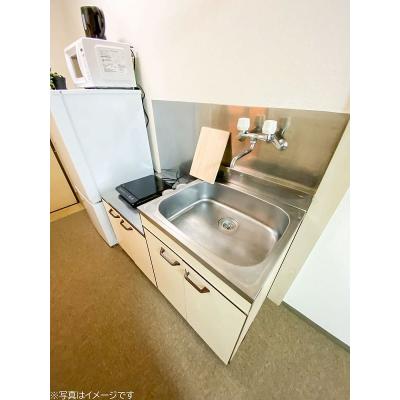ユニオンマンスリー稲城４　107　1R・セミダブル☆【禁煙ルーム】人気の角部屋♪デスク・チェア＆冷蔵庫や電子レンジなど生活家電のあるお部屋/京王相模原線利用で橋の物件画像