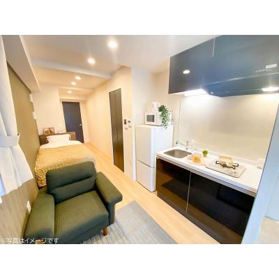 ユニオンマンスリー新富町レジデンス１　502　1R・シングル☆◆インターネット固定回線（有線・Wi-Fi）無料の部屋◆【禁煙ルーム】2022年築の築浅デザイナーズ物件！人気の角部屋＆バストイレ別！の物件画像