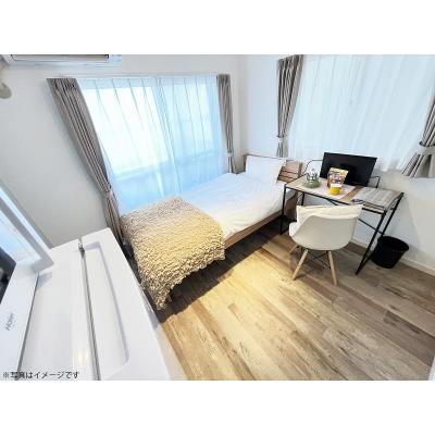 ユニオンマンスリー武蔵関２　301　1K・シングル☆【禁煙ルーム】人気の角部屋♪デスク・チェア＆冷蔵庫や電子レンジなど生活家電完備！安心のモニター付きインターフォンのあるお部屋の物件画像