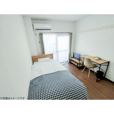 ユニオンマンスリー府中西府３　401　1K・シングル☆【禁煙ルーム】デスク・チェア完備＆角部屋物件。室内洗濯機や2ドア冷蔵庫など生活家電のあるお部屋の物件画像