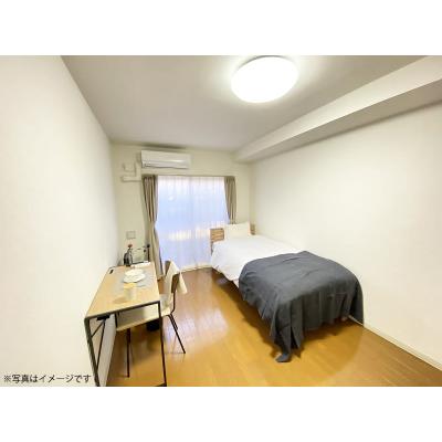 ユニオンマンスリー東村山３　107　1K・シングル☆【禁煙ルーム】安心のモニター付きインターフォン・室内洗濯機完備！デスク・チェア＆たっぷり収納2ドア冷蔵庫や電子レンジなど生活家電のあるお部屋の物件画像