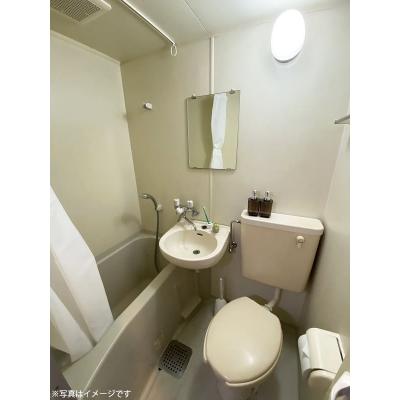 ユニオンマンスリー東村山１　202　1R・シングル☆【禁煙ルーム】安心の宅配ボックス・室内洗濯機完備！勉強やテレワーク、趣味の時間などワークスペースにおすすめデスク・チェアなど生活家電のあるお部屋の物件画像