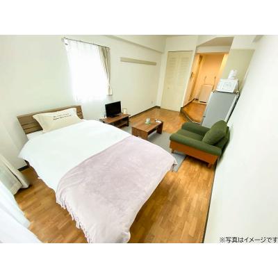 ユニオンマンスリー百合ヶ丘３　410　1R・シングル☆◆インターネット固定回線（有線・Wi-Fi）無料の部屋◆【禁煙ルーム】人気の角部屋♪ローテーブル・ソファーのあるお部屋の物件画像