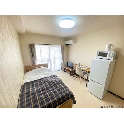 ユニオンマンスリー横浜平沼橋２　402　1K・シングル☆【禁煙ルーム】人気の角部屋♪室内洗濯機や冷蔵庫など生活家電完備！デスク・チェアのあるお部屋/横浜駅も徒歩圏内の物件画像