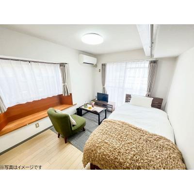 ユニオンマンスリー藤沢善行２　402　1K・シングル☆【禁煙ルーム】人気の角部屋！寛ぎスペースとしておすすめウィンドウベンチつきのお部屋♪安心のモニター付きインターフォン＆室内洗濯機完備の物件画像