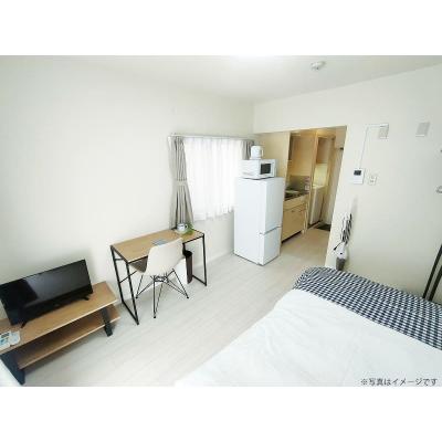 ユニオンマンスリー千葉天台２　203 1R・シングル☆【禁煙ルーム】人気の角部屋！デスク・チェア完備！室内洗濯機や冷蔵庫など生活家電のあるお部屋/千葉経済大学や千葉大学西千葉キャンパスへ徒歩通学の物件画像