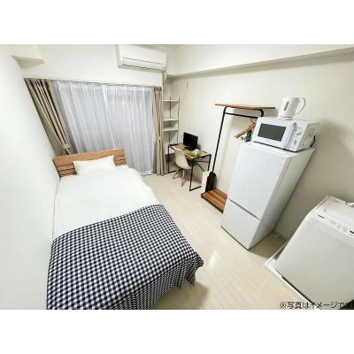 ●2026年5月13日から入居可●ユニオンマンスリー新松戸１　102　1K・シングル☆【禁煙ルーム】人気の角部屋♪冷蔵庫や電子レンジなど生活家電のあるお部屋！建物オートロック＆室内洗濯機完備の物件画像