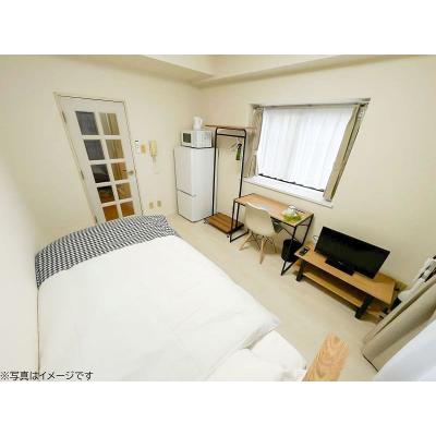 ユニオンマンスリー新松戸１　301　1K・シングル☆【禁煙ルーム】人気の角部屋♪デスク・チェア＆2ドア冷蔵庫や電子レンジなど生活家電のあるお部屋！安心の建物オートロック完備の物件画像
