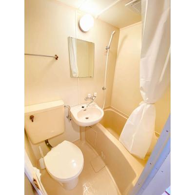 ユニオンマンスリー新松戸１　506　1K・シングル☆【禁煙ルーム】人気の角部屋＆デスク・チェアのあるお部屋♪安心の建物AL＆来客時も玄関から直接居室が見えないリビングドア完備の物件画像