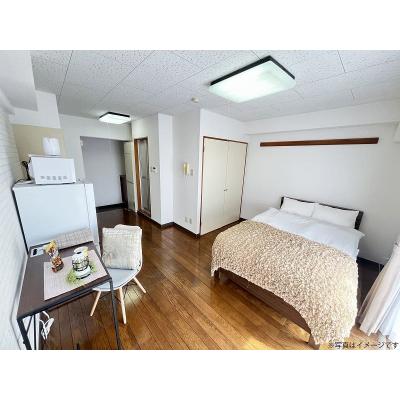 ユニオンマンスリー天王台１　305　1R・セミダブル☆【禁煙ルーム】人気の角部屋♪安心の建物AL・室内洗濯機完備！デスク・チェアのあるゆったり25㎡のお部屋の物件画像