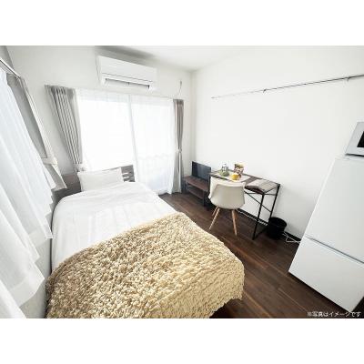 ユニオンマンスリー柏６　301　1R・シングル☆【禁煙ルーム】人気の角部屋＆2面採光♪勉強や仕事におすすめデスク・チェア完備！洗濯機や冷蔵庫など生活家電のあるお部屋の物件画像