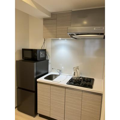 EC京都東寺朱雀邸④【分譲タイプ、1DK・セミダブルベッド・43型テレビ・NET無料・ペット飼育相談可】の物件画像