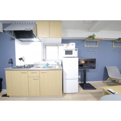 【東本願寺前5分】ウッドデッキ付／無料Wi-Fi丨マンションカトレア505(禁煙)(1)の物件画像