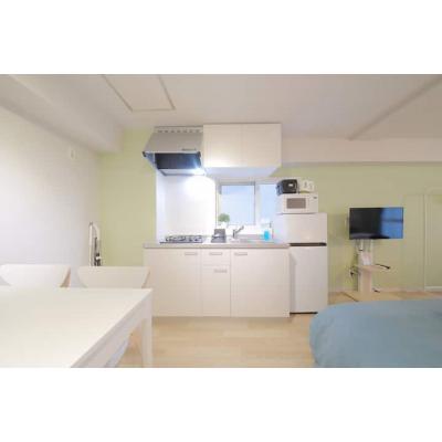 【東本願寺前5分】ウッドデッキ付1K・無料Wi-Fi完備丨マンションカトレア305(禁煙)(1)の物件画像