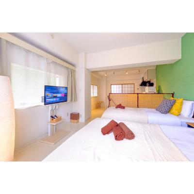 【両国7分】黄緑壁紙の和風メゾネット／長期滞在◎丨ランドフォレスト両国301(禁煙)(1)の物件画像