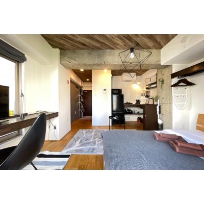 【田町3分】複数路線利用可・造作デスク＆10階眺望丨田町サンハイツ都心に暮らすミニマム1Rプラン(1)の物件画像