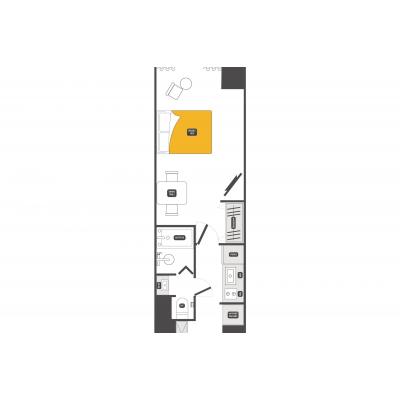 【馬喰町1分】日本橋・遊び心あるデザイナーズ空間丨Dash Living Nihonbashi EastLarge Studio（1DK）(3)の物件画像