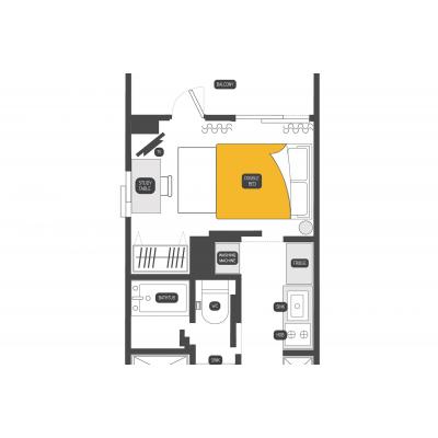 【要町2分】リモートワーク最適◎Wi-Fi無料丨Dash Living Ikebukuro WestStudio（1DK）(3)の物件画像