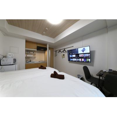 【25年12月オープン】ニューガイアリルーム芝№27　5th floor ツインルーム (Wi-Fi無料・禁煙🚭・浴室乾燥・IHクッキングヒーター)の物件画像