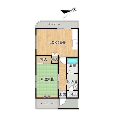 淡路島・淡路ICから車７分　駐車場１台込🚙ジェノバ発着港徒歩4分🚢広々１LDK✨Wifi無料👍スマートTV【M046】の物件画像