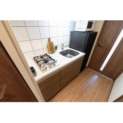 ★SステイEL松屋町SOUTH【禁煙ルーム・１K・セミダブルベッド】★インターネッ トWi-Fiレンタル可★ウォシュレット・浴室乾燥・独立洗面化 粧台・ガス２口K・オートロックなど設備充実の物件画像