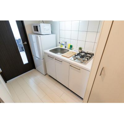 ★SステイEL難波レジデンス【禁煙ルーム・１K・Wi-Fi無料・セミダブルベッド】★ペット可・ウォシュレット・浴室乾 燥機・独立洗面台・ガス２口Kなど設備充実★の物件画像