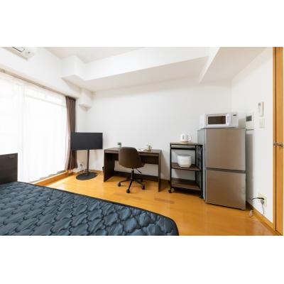 ★SステイEPミッドプレイス堺筋本町【禁煙ルーム・１K・セミダブル ベッド・Wi-Fiレンタル可】★浴室乾燥機・独立洗面化粧台・ウォシュレ ット・ガスキッチン・オートロックなど設備充実★ペット相談可★の物件画像