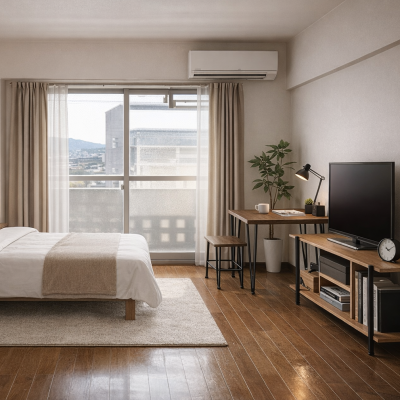 南草津駅徒歩圏内🚉 駐車場有🚗 家具家電付き✨いちばんちマンスリー南草津野路２の物件画像