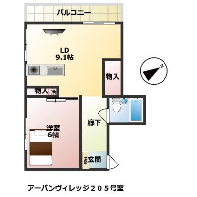 淡路島・洲本ICから車12分　駐車場１台込🚙コンビニ目の前🏪広々１LDK✨Wifi無料👍スマートTV【M065】の物件画像