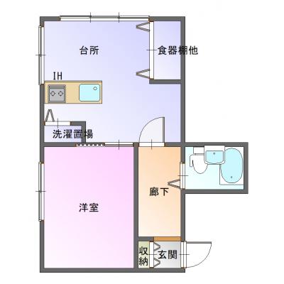 【M065】＊テレワーク・出張滞在に＊コンビニ目の前で利便性抜群🏪Wi-Fi無料📶駐車場1台付きのゆったり1LDK✨の物件画像