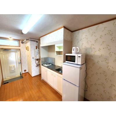 🔷🔹🔸🔶⭐駐車場付き🚙⭐おしゃれな内装⭐1Kタイプ⭐音が気になる方も安心な鉄骨造のお部屋⭐【禁煙&Wi-Fi無料】⭐🔶🔸🔹🔷「K43」の物件画像