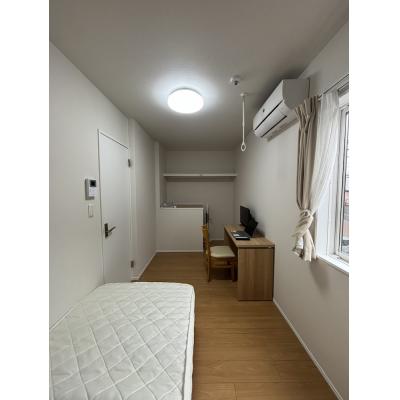 🔷🔹🔸🔶⭐2023年築⭐1Kタイプ⭐宅配BOX⭐1階角部屋⭐浴室乾燥機⭐【禁煙&Wi-Fi無料】⭐🔶🔸🔹🔷「K46」の物件画像