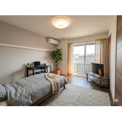 【駅近×家具家電付】柚木駅3分✨Wi-Fi無料の物件画像