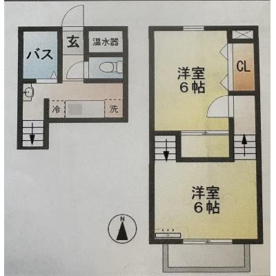 ✨ Wi-Fi無料 📶 六軒駅より徒歩３分 🚙 駐車場アリ🚙ロフトタイプ広々２Ｋ  🔶マンスリーベースＪＰ🔶　【G027】の物件画像