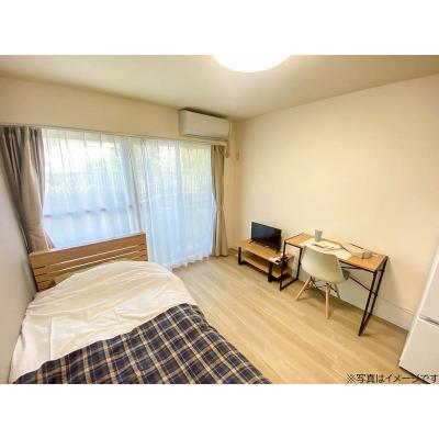 ユニオンマンスリー西国分寺２　207　1R・シングル☆【禁煙ルーム】人気の角部屋！安心のモニター付きインターフォン完備/デスク・チェア＆たっぷり収納2ドア冷蔵庫など生活家電のあるお部屋の物件画像
